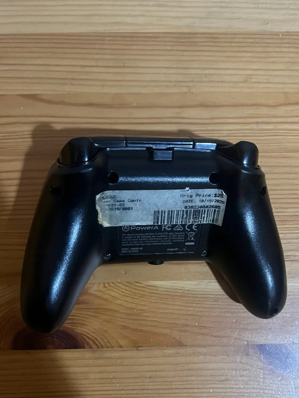 Power A Xbox One Wired Controller Only BLACK 1508491-02 Untested $20